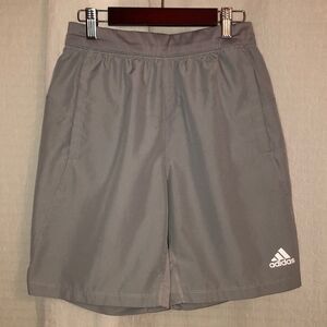 Adidas S Aeroready Silver Gray Mesh Inset Athletic Shorts